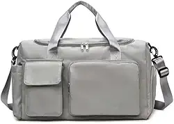 Bolsa Mala de Viagem Multifuncional de Grande Capacidade Resistente e Impermeável(Cinza-1)
