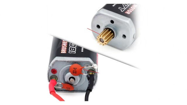 Amazon.com: Surpass Hobby 180 Brushed 87T Motor with Copper Pinion