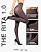 sofsy Classic Plain-Knit Brown Tights - Italian High-Waist 40 Den Opaque Pantyhose for Women | Durable Microfiber, Solid Colored | Chocolate - Large