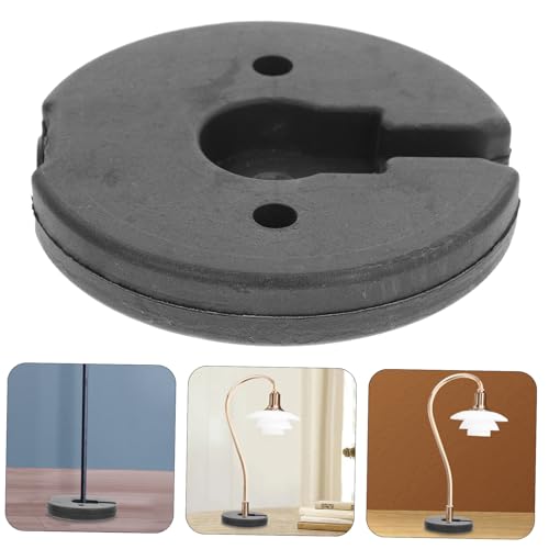 Base de lámpara de hierro con bloque de peso contrapeso firme para soporte diy 2