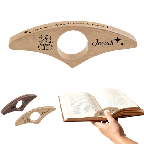 Personalización Soporte Para Páginas De Libros, Soporte Ergonómico Para Lectura A Una Mano, Accesorios De Regalo Ideal Para Lectores, Estudiantes Y Profesores (Iconos De Nombres)