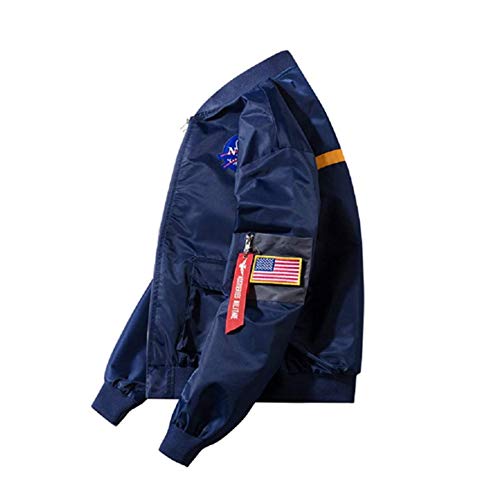 BAIMORE Men's Apollo NASA Fashion Patches Slim Fit Bomber Jackets Windbreaker2