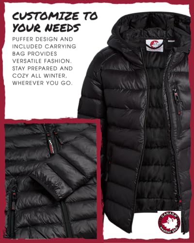 CANADA WEATHER GEAR Women's Puffer Jacket - Packable Bubble Coat, Water Resistant Outerwear Jackets for Women (XXS-M)4