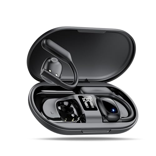 Hendari Auriculares Oreja Abierta, Auriculares Inalámbricos Deportivos Luetooth 5.3, 75h De Reproducción Hendari Auriculares Oreja Abierta, Auriculares Inalámbricos Deportivos Luetooth 5.3, 75h De Reproducción