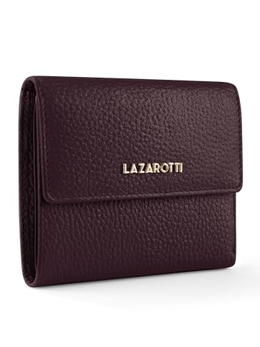 Porte-monnaie Lazarotti Bologna en cuir marron foncé idéal pour vos déplacements