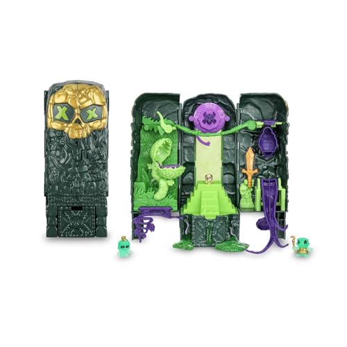 TREASURE X - Lost World Sumpfturm, Schatzturm, Mini-Spielset mit 15 Abenteuerstufen, 2 Actionfiguren und dem Goldenen Schatz TX, 3 Verschiedene, 4 Jahre, berühmt (TRR66000)