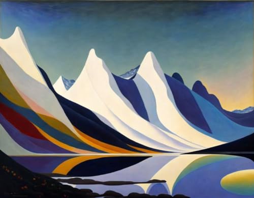 Toile de lacs glaciaux SERENDIPITP 58 x 90 cm une impression artistique haut de gamme