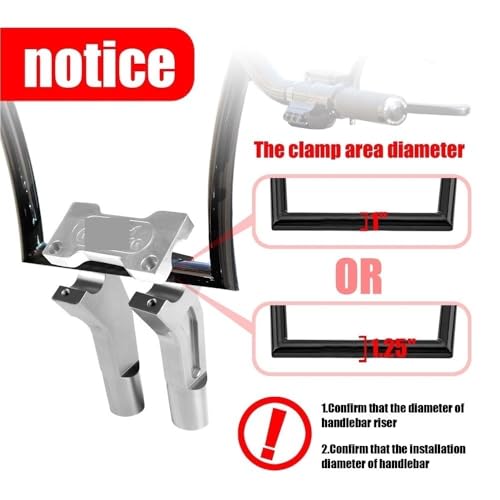 Elevador de manillar de motocicleta 10" con retroceso compatible con Challenger 2