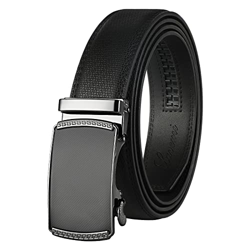 Image of Lavemi Men's Real Leather Ratchet Dress Belt with Automatic Buckle,Elegant Gift Box