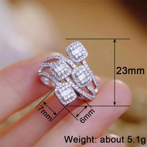 Fashion Women's Gorgeous Engagement Rings with Bright Zirconia Luxury Statement Jewelry3