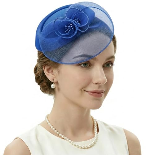 Image of DRESHOW Fascinators Hat Feather Headband Women's Fascinators Tea Party Headwear with Clip Flower Head Band for Girls & Women