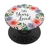Photo Gallery 56 years loved 56th birthday floral 56 years loved for women popsockets popgrip adesivo Photo Gallery 56 years loved 56th birthday floral 56 years loved for women popsockets popgrip adesivo