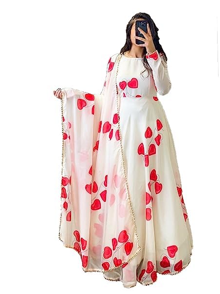 Kurta évasé avec dupatta Aashita Creations pour femme tenue décontractée