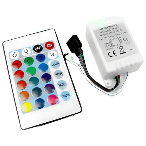 Image of Hexonix 12V DC Mini LED Strip RGB Remote Controller 24-Key RF Wireless Remote For RGB LED Light Strip