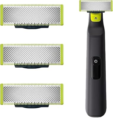 Set of 3 Replacement Blades for OneBlade – Upgraded Stainless Steel Blades Compatible with OneBlade Electric Trimmer & Shaver