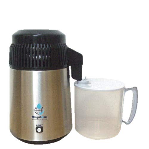 Amazon | 蒸留水器（黒・本体ステンレス） 新型ポリ容器付き 「メガ 