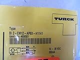 TURCK BI2-EM12-AP6X-H1141 NORMALLY OPEN, STANDARD, SENSOR, STRAIGHT, INDUCTIVE, 12MM SIZE, EMBEDDABLE, (4606501), 4 PIN, STAINLESS STEEL, 10-30 VDC, 1 LED, PNP (SOURCING), EUROFAST M12 MALE, 2MM RANGE
