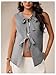 MakeMeChic Women's Maternity Sweater Vest Tie Front Sleeveless Knit Pregnancy Outerwear Grey X-Large