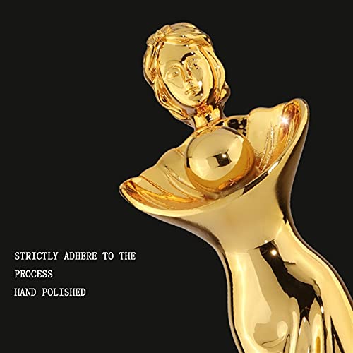 Oscar trofeeën, metalen trofeeën, gouden kampioenschap trofeeën, verschillende concurrentietrofeeën kunnen worden aangepast, belettering kan zijn (Color : Gold, Size : 31 * 8 * 8cm) - Image 7