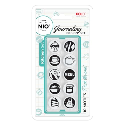 Tampons pour journal avec 10 motifs interchangeables de cuisine pour système amovible Little NIO