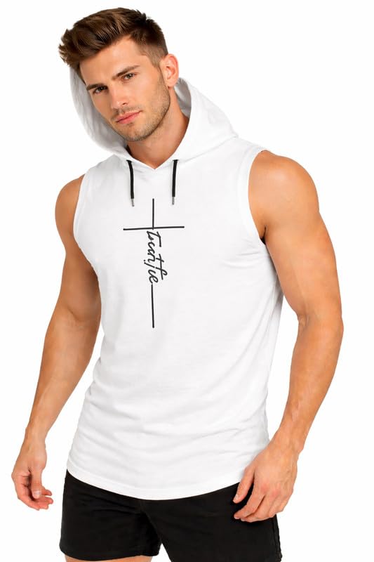 hit square Men’s Sleeveless Hoodie Gym Tank Top – Faith Cross Printed Workout Hooded Muscle Shirt for Gym, Fitness, Bodybuilding-picture-12