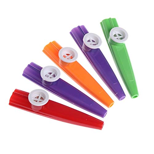 Guitar Parts 5pcs Mixed Color Orff Plastic Harmonica Mouth Flute Kids PartyToy