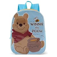 Disney Winnie the Pooh Backpack for Kids - Cute & Durable Kids Backpack for Girls with Padded Straps & Zip Compartment - Ideal Toddler Bookbag for School & Travel - 15\u201D