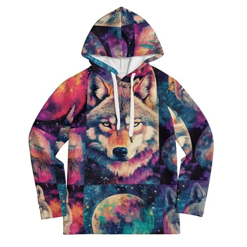 Pull à capuche loup pour ado idéal pour le collège et les sorties entre copains - 2