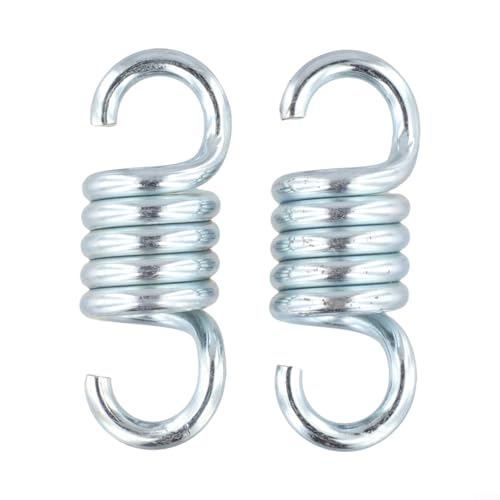 2 molle a dondolo con capacità di carico di 650 kg, per sedie sospese, molle di tensione in acciaio zincato, per uso esterno su amache, panche da giardino e altalene