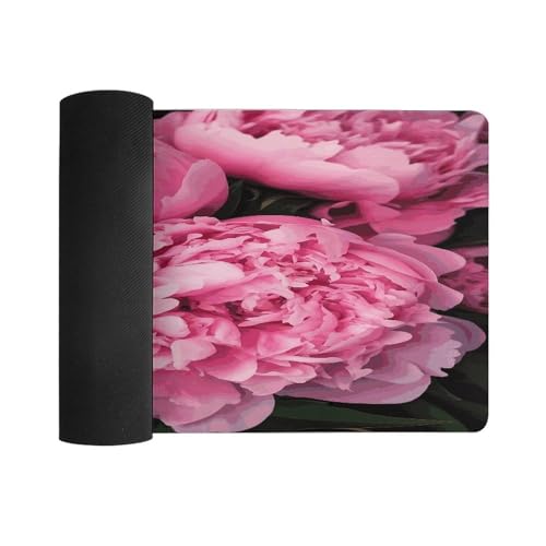 Pink Peony Desk Pad Large Office Desk Mat 30x60 cm miniatura 3