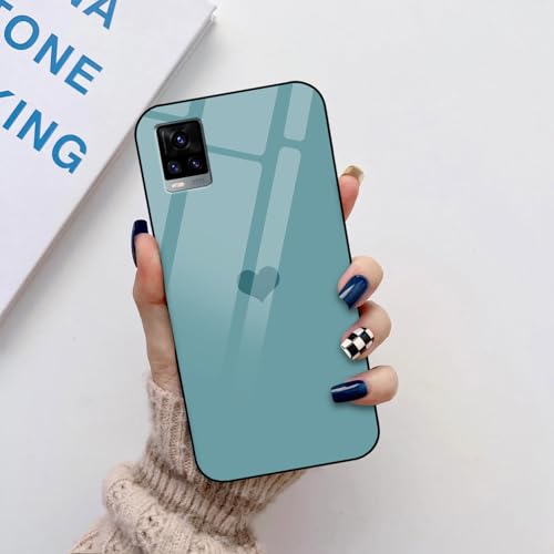 Image of COLORflow Back Cover Compatible with Vivo V20 | Pastel Hearts Color Customized | Shockproof TPU Bumper with Camera Protection Back Cover Compatible with Vivo V20