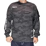 [Avirex] [アヴィレックス] SIDE ZIP STENCIL T-SHIRT "HAT IN THE RING" サイドジップ ステンシル 長袖 Tシャツ "ハット イン ザ リング" メンズ L 012 ブラックカモ 783-4230027