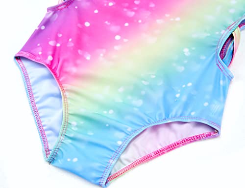 Image of TENVDA Girls Swimsuit Cut Out One Piece Swimwear Summer Beach Sport Bathing Suits for 2-12 Years Old Kids