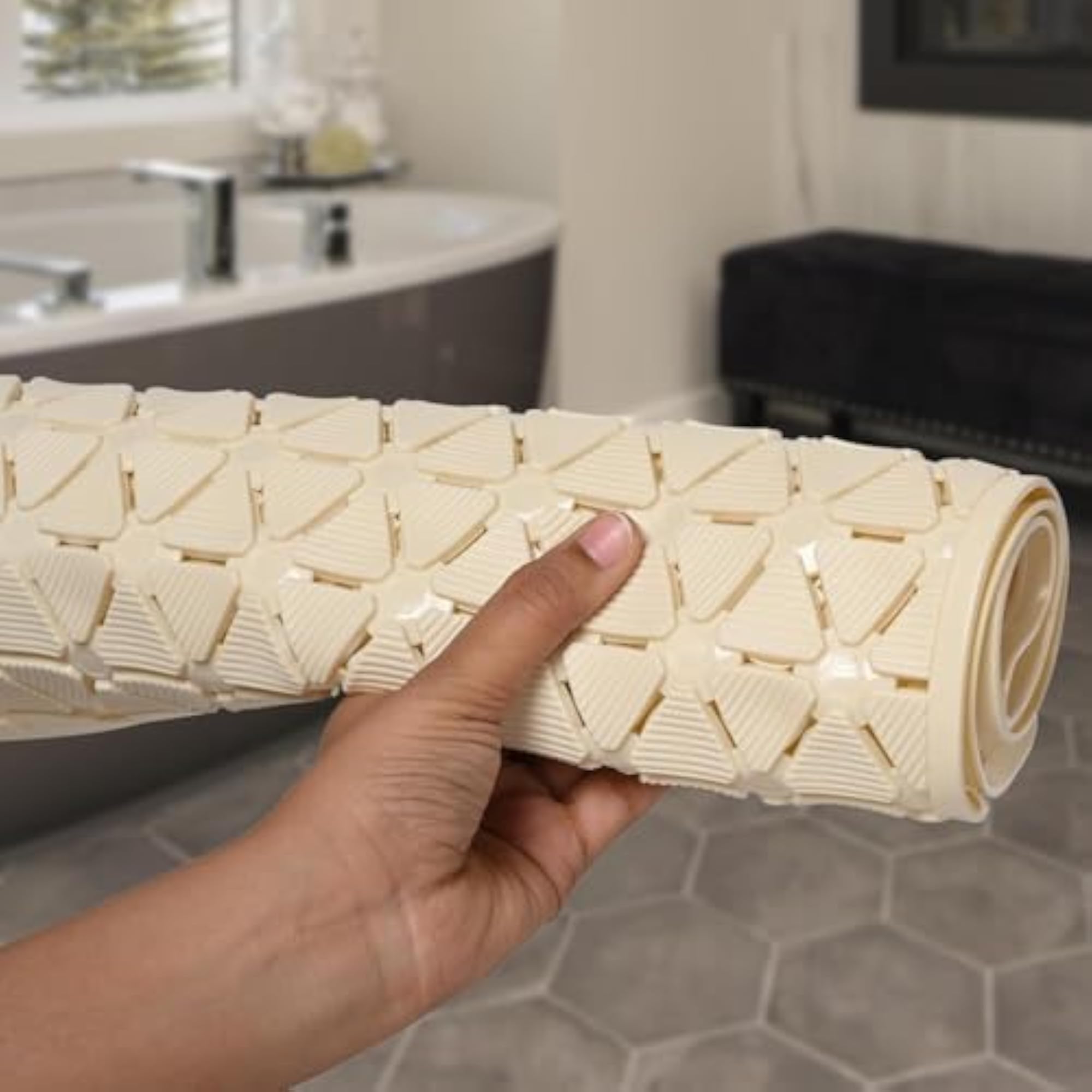 Shower Mat with Suction Cups and Drain Holes