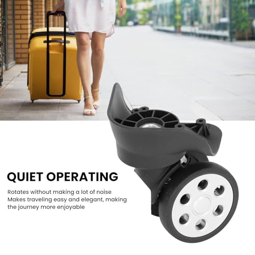 Asixxsix Luggage Wheels Replacement, 2pcs Universal Luggage Suitcase Wheels Shock Absorbing Suitcase Caster for Travel Suitcase, Quiet and Flexible, Easy to Install3