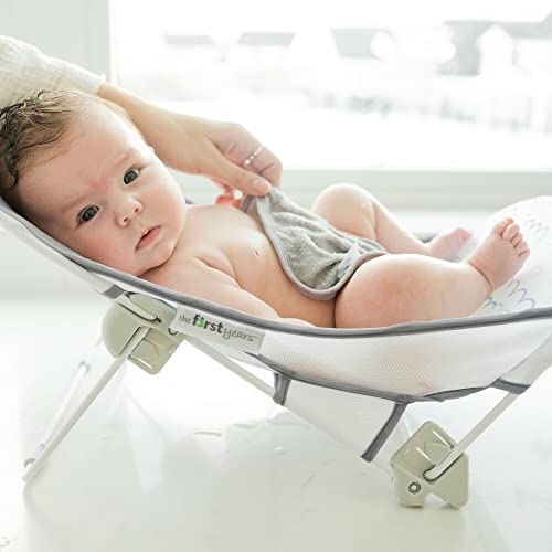 The First Years Sure Comfort Folding Baby Bather - Baby To Toddler Bath Tub - No-Slip Seat - For Sink Or Tub Use #TOP1