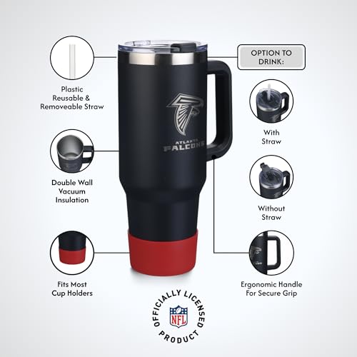 Image of The Memory Company Officially Licensed NFL - Atlanta Falcons 46oz Game Day Tumbler with Laser Engraved Team Logo