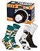 Rainbow Socks - Men Women Camera Socks 2 Pairs - Size 5.5-9