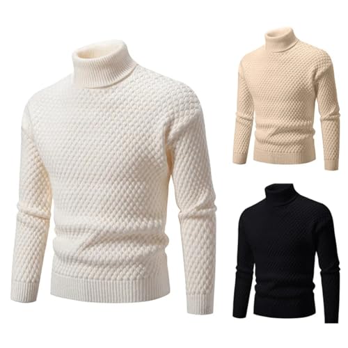 Men Turtleneck Sweater Slim Fit Knit Pullovers Casual Sweater Long Sleeve Fall Winter2