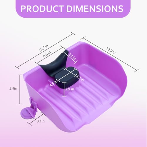 Portable Shampoo Basin for Kids, Baby, Children,Tear Free Hair Washing Basin Tray at Home (Purple) by Nolasalon - Image 6