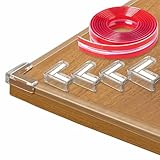 SJJJS Baby Kindersicherung,6m Kantenschutz mit 4 Eckenschutz, Kantenschutz Selbstklebend Transparent,Baby für Glastisch Möbel,Weich Bürgschaft;