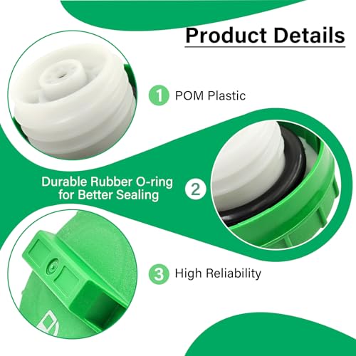 Image of Diesel Fuel Cap Gas Cap, 10830D for 1988-2008 Ford F250 F350 HD Super Duty 6.0L 6.4L 7.3L, 2001-2021 Chevrolet Silverado 2500 3500 HD 6.6L, 2001-2020 GMC Sierra 2500 3500 HD 6.6L Diesel Engines Cap