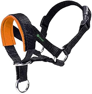 ILEPARK Dog Head Collar with Padded Fabric, Head Harness for Dogs, Anti pulling Head Halter Collar, Adjustable and Easily Control (S, Apple Green)
