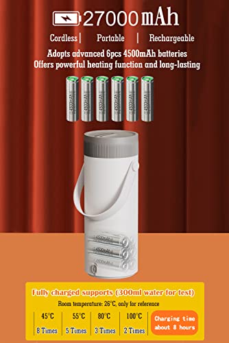 Cordless-Portable-Electric-Kettle-10-Minutes-Fast-Boiling-400ML-Hot-Water-Boiler-304-Stainless-Steel-Travel-Kettle-with-27000mAh-Rechargeable-Battery-for-Outdoor-Road-Trip-Travel