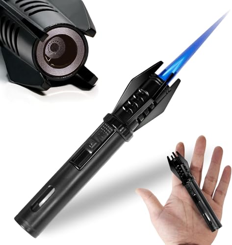 Encendedor Mechero Cocina Barbacoa Encendedor Kit Supervivencia Para Velas, Chimenea, Barbacoa, Camping Llama Azul（No Incluye Gas) 13.5CM
