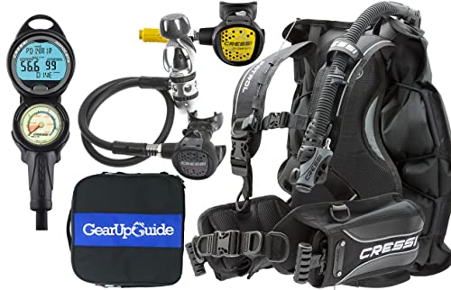 CRESSI Trim Scuba Diving Gear Package Complete with Patrol BCD - Donatello C2 Dive Computer - AC2 Compact Regulator Set Fully Assembled, S