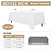 sancua 8 Pack White Tablecloth 90 x 132 Inch - Rectangle Table Cloth for 6 Feet Tables Stain and Wrinkle Resistant Washable Polyester Table Cover for Dining Wedding Banquet Party Buffet Restaurant