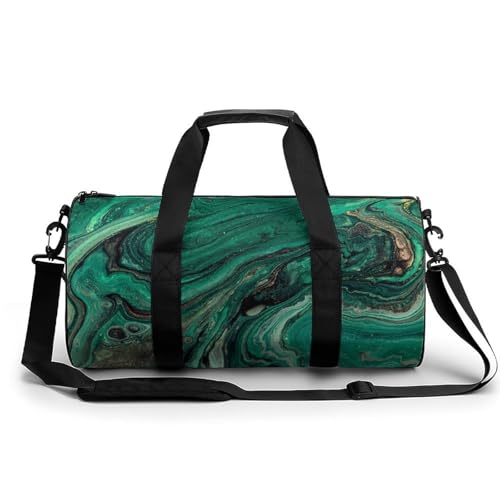 Sac de sport gym abstrait vert 45x23cm pour voyage et weekend