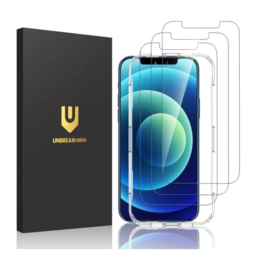 UNBREAKcable 3-Pack Screen Protector for iPhone 12 / iPhone 12 Pro, Double Shatterproof Tempered Glass [Easy Installation] [9H Hardness] [99.99% HD Clear] [Case Friendly] for iPhone 6.1 inch