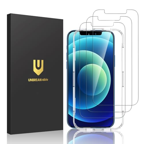 Image of UNBREAKcable 3-Pack Screen Protector for iPhone 12 / iPhone 12 Pro, Double Shatterproof Tempered Glass [Easy Installation] [9H Hardness] [99.99% HD Clear] [Case Friendly] for iPhone 6.1 inch